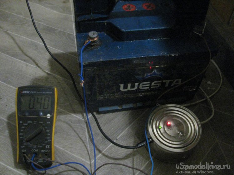 Заряжаем АКБ зарядкой для ноутбука