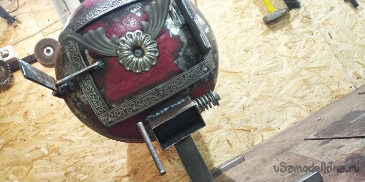 Буржуйка подового типа из газового баллона с конвекционным радиатором и ...