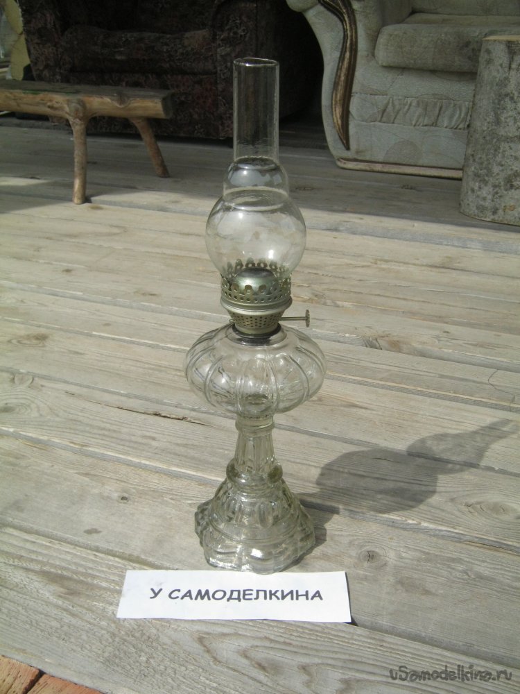 Восстановление старинной стеклянной керосиновой лампы
