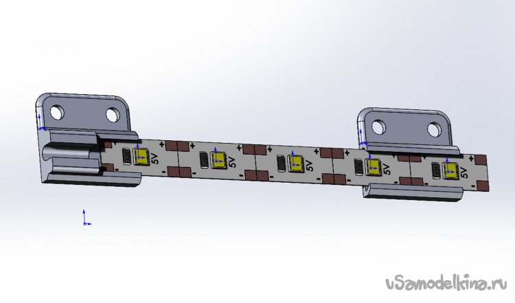 Размещение держателей и ленты